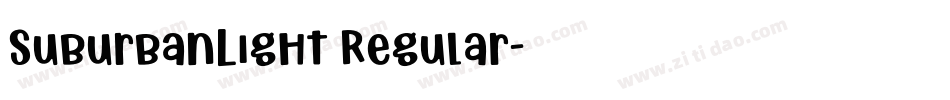 SuburbanLight Regular字体转换